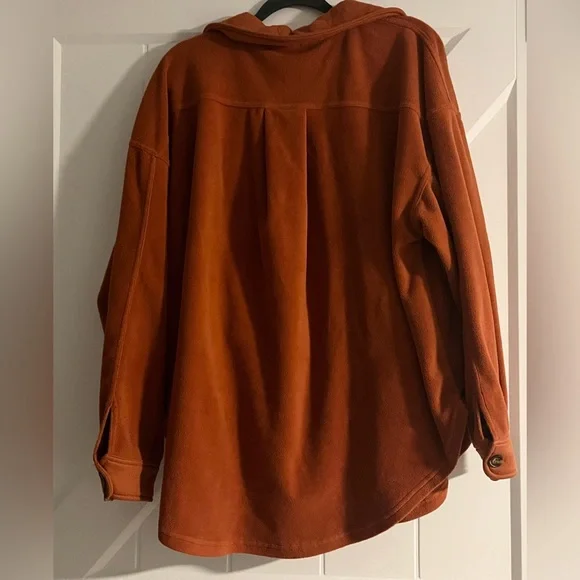 Burnt Orange Cozy Shacket - Picture 4 of 4